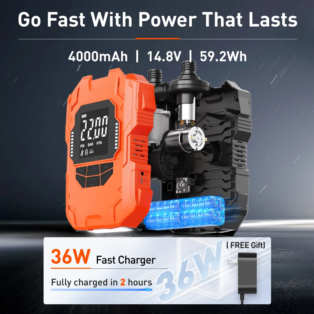 Battery Powered 14.8V DC 4000m - Fast Charging Cable ulasan dan harga