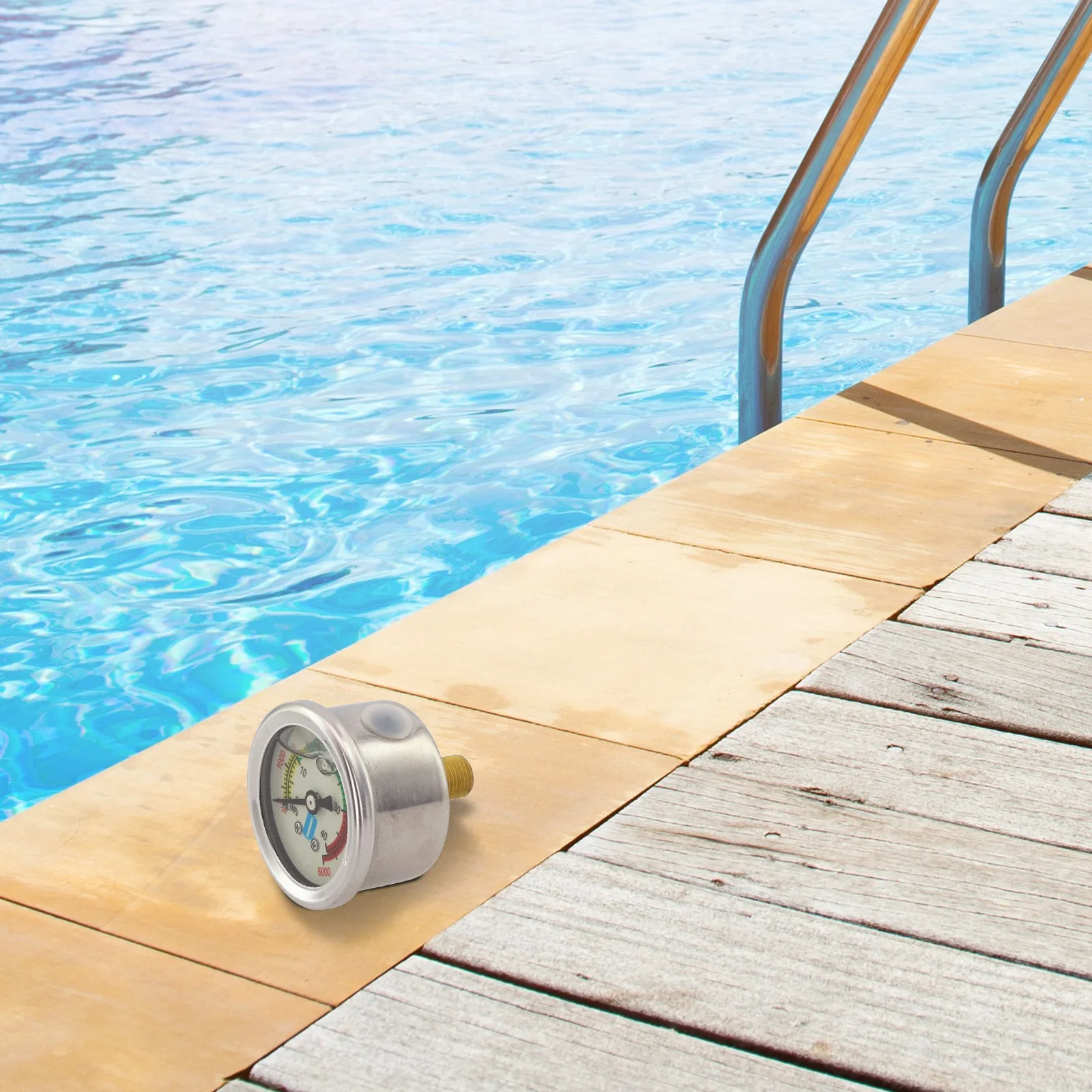 Accurate Pool Pressure Gauge 2inch Pool Pressure Gauge Easy Installation Enhance Pool Efficiency Long-lasting Durability