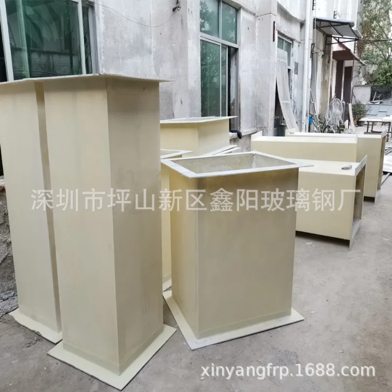 Customized organic glass fiber reinforced plastic air duct rectangular glass fiber reinforced plastic air duct basement smoke