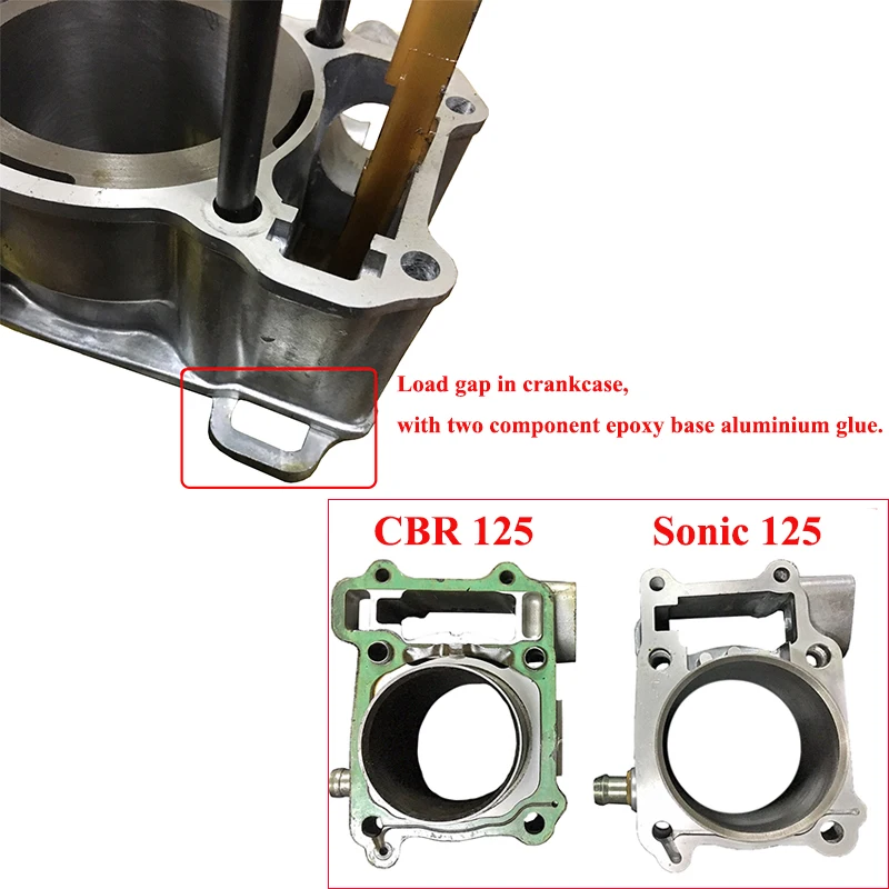 Areyourshop 58mm Cylinder Piston Rings Gasket Kit For Honda CBR125 CBR125R 04-17 Sonic 125