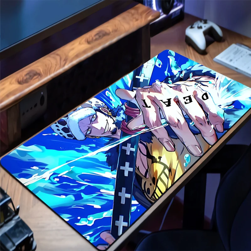 

Mouse Pad Anime One Piece Trafalgar Law Non-Slip Rubber Mousepad Office Desk Mat Gaming PC Accessories Large Gamer Keyboard Mat