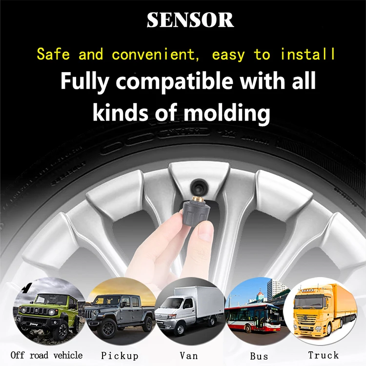 External 8-Wheel Truck Tire Pressure Monioring System - Real-Time TPMS for Heavy-Duty Vehicles
