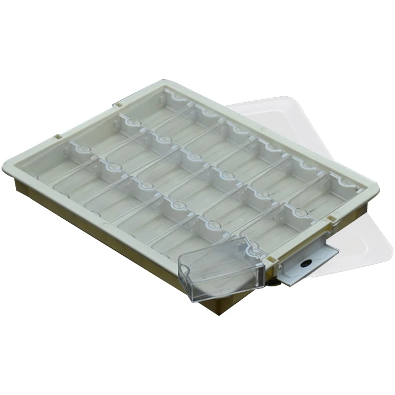 Versatile Jewelry Beads Small Accessories Storage Container with Compartments Transparent Lid Sorting Tray 37JB