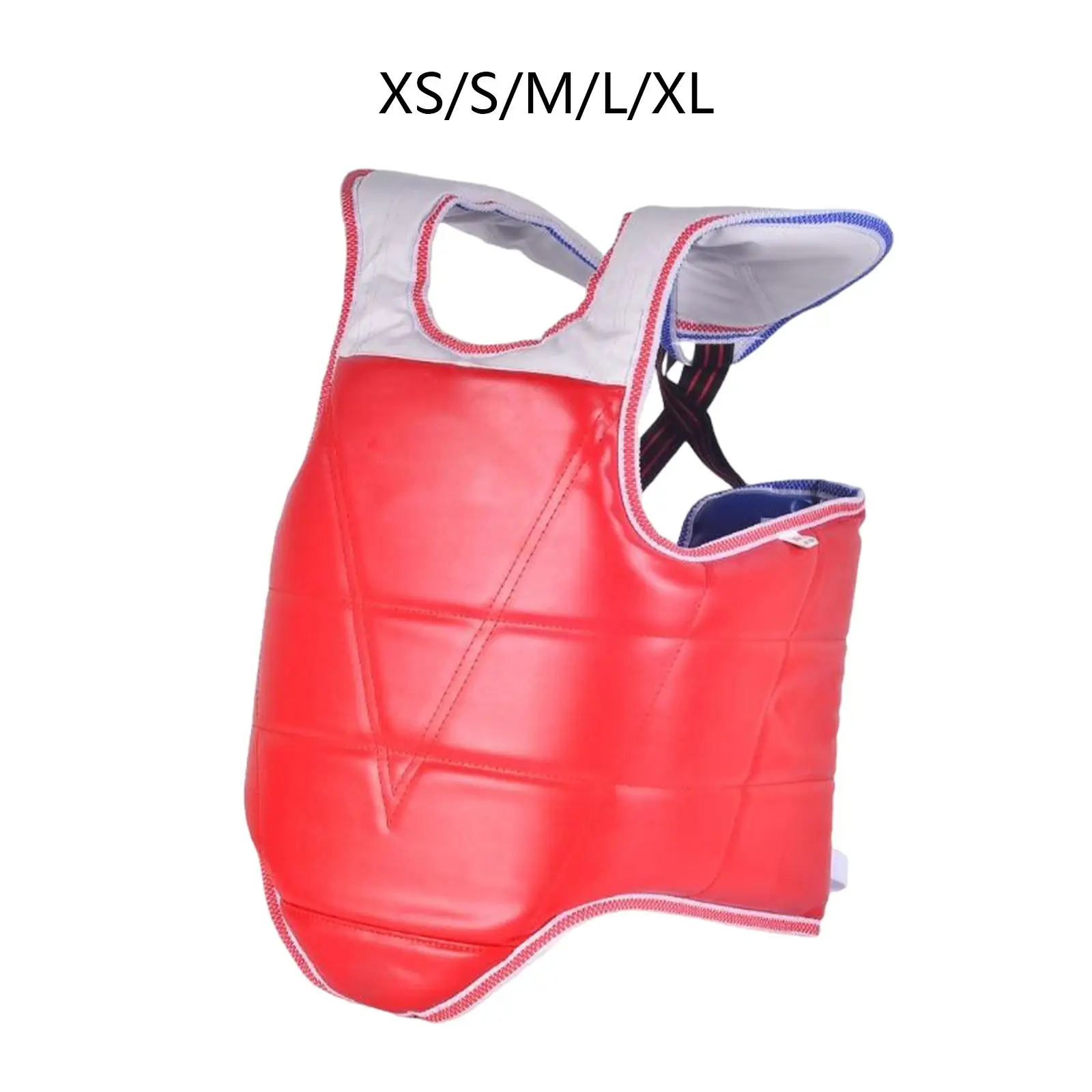 Reversible Chest Protector Taekwondo Shock Absorption Karate Chest Guard Abdominal Protector for Heavy Punching Sanda Kickboxing