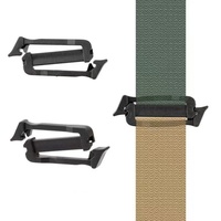 4 Pcs/Pack 25mm Black Quick Slip Keeper Slider Buckle End Clip For Molle Tactical Backpack Adjusting Strap Webbing