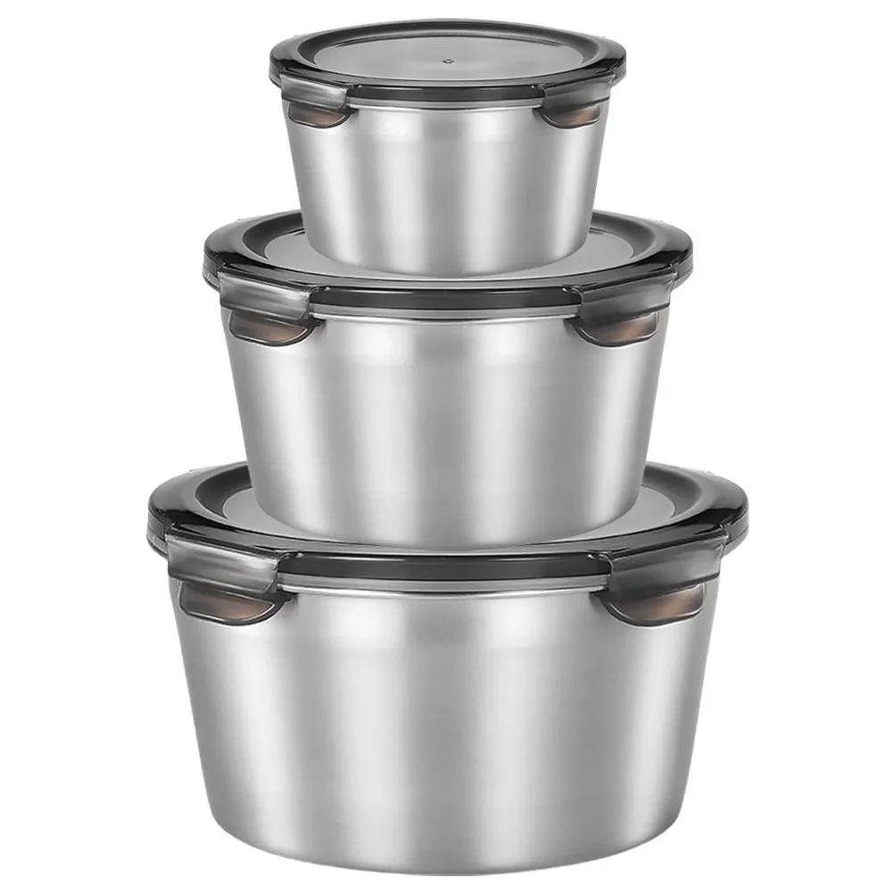 

3Pcs Stainless Steel Sealed Container Airtight Food Jar for Coffee Beans Dried Food Storage Coffee Bean Container