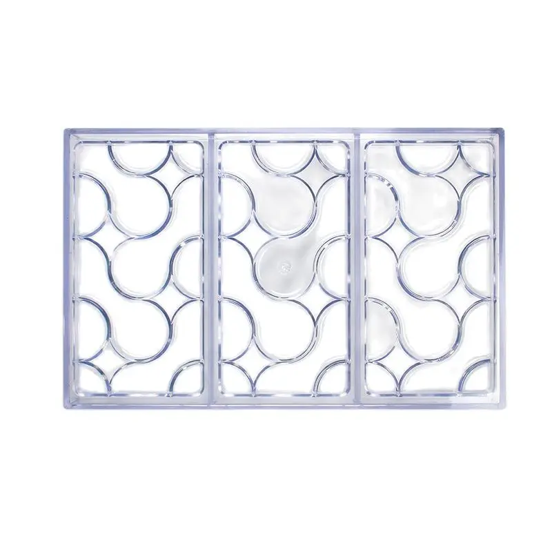 New Plastic Assembly Line Pattern Meridian Shapes DIY Baking Chocolate Mold CC0084