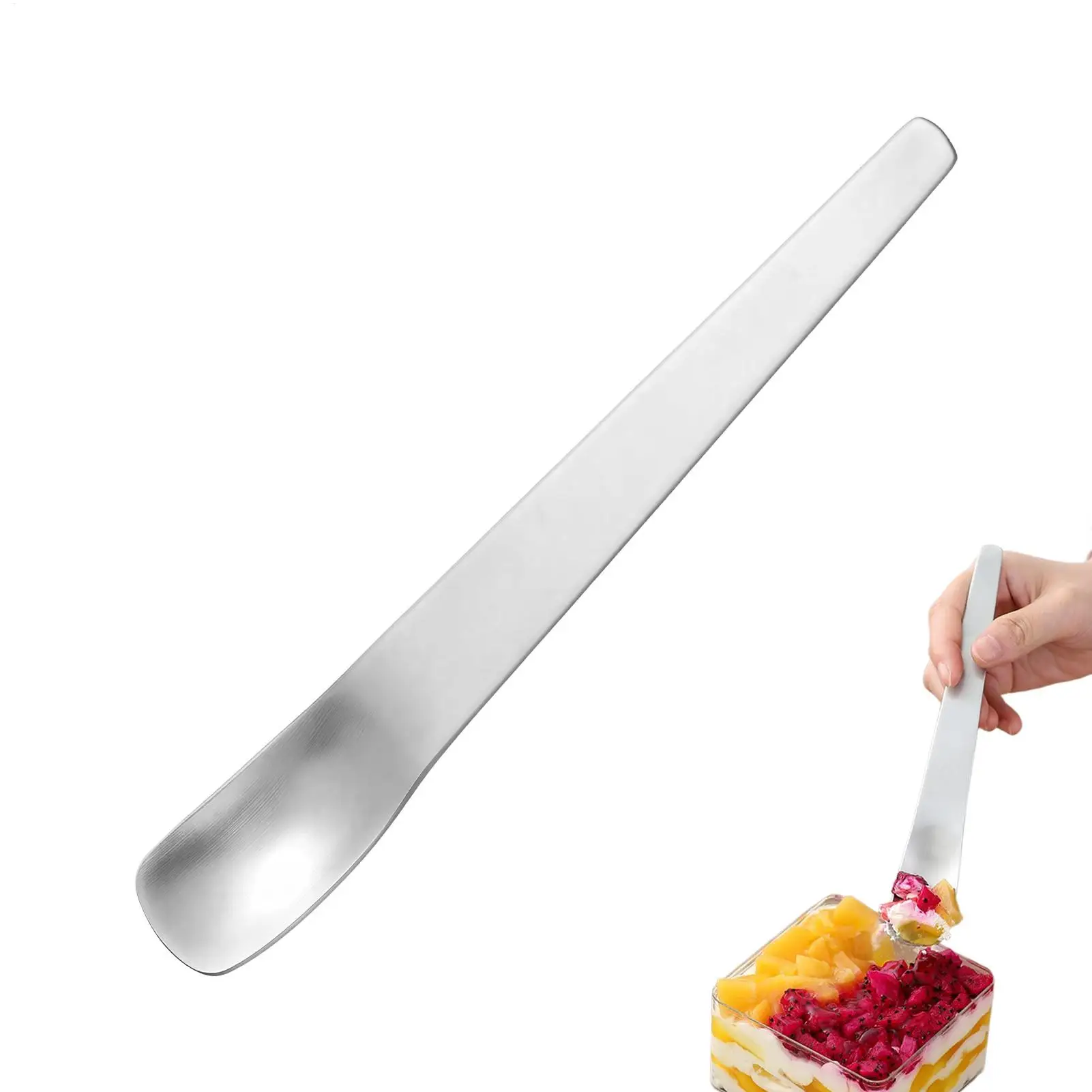 Yogurt Spoon Stainless Steel Kitchen Pudding Tableware Household Cake Spoons for Home Cooks Hosts Bakers Collectors Homeowners
