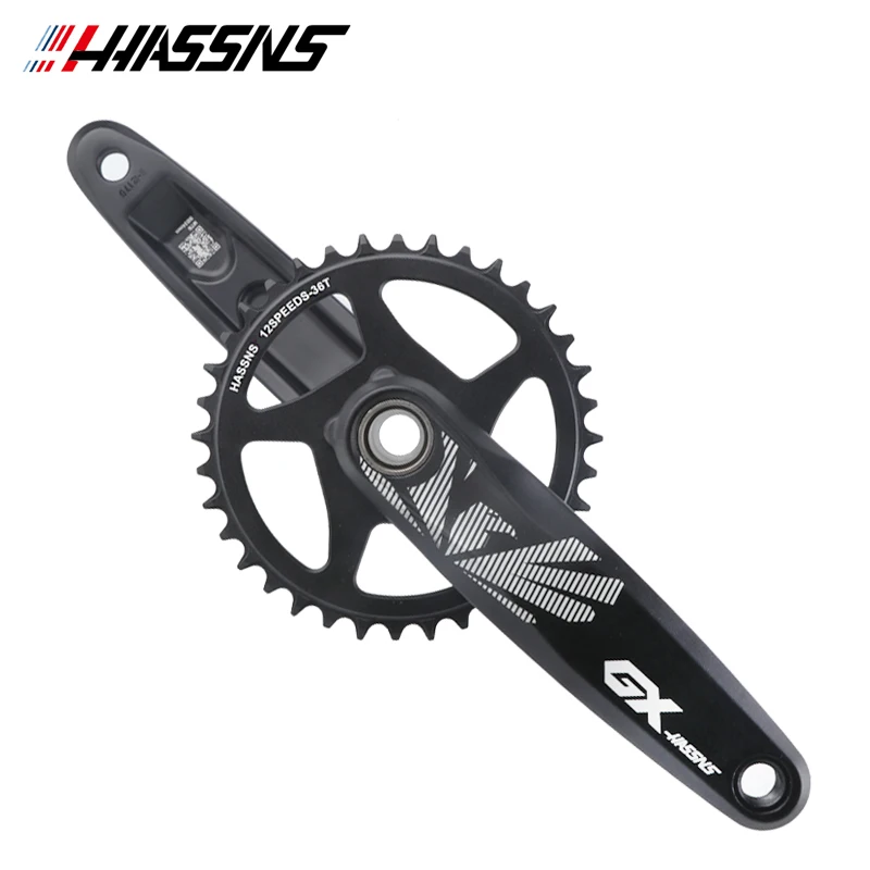 HASSNS  Crankset Mtb Monoplate Cranks Arms For Bicycle Hollowtech Candle Pe 1 Crown Integrated Mountain Bike Connecting Rods