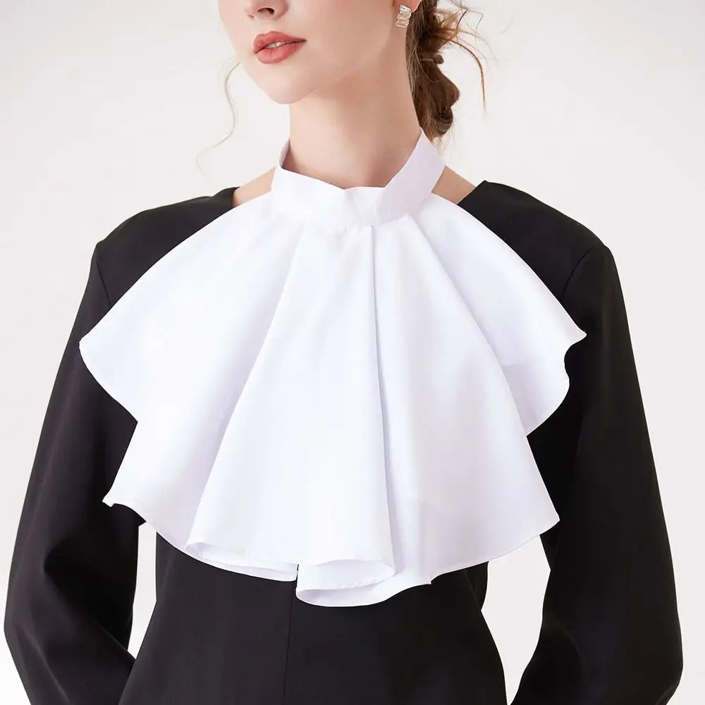 Costume Accessory Detachable Renaissance Collar Elegant Vintage Elizabethan Neck Ruff Layered Opera Ruffled Collar Wedding