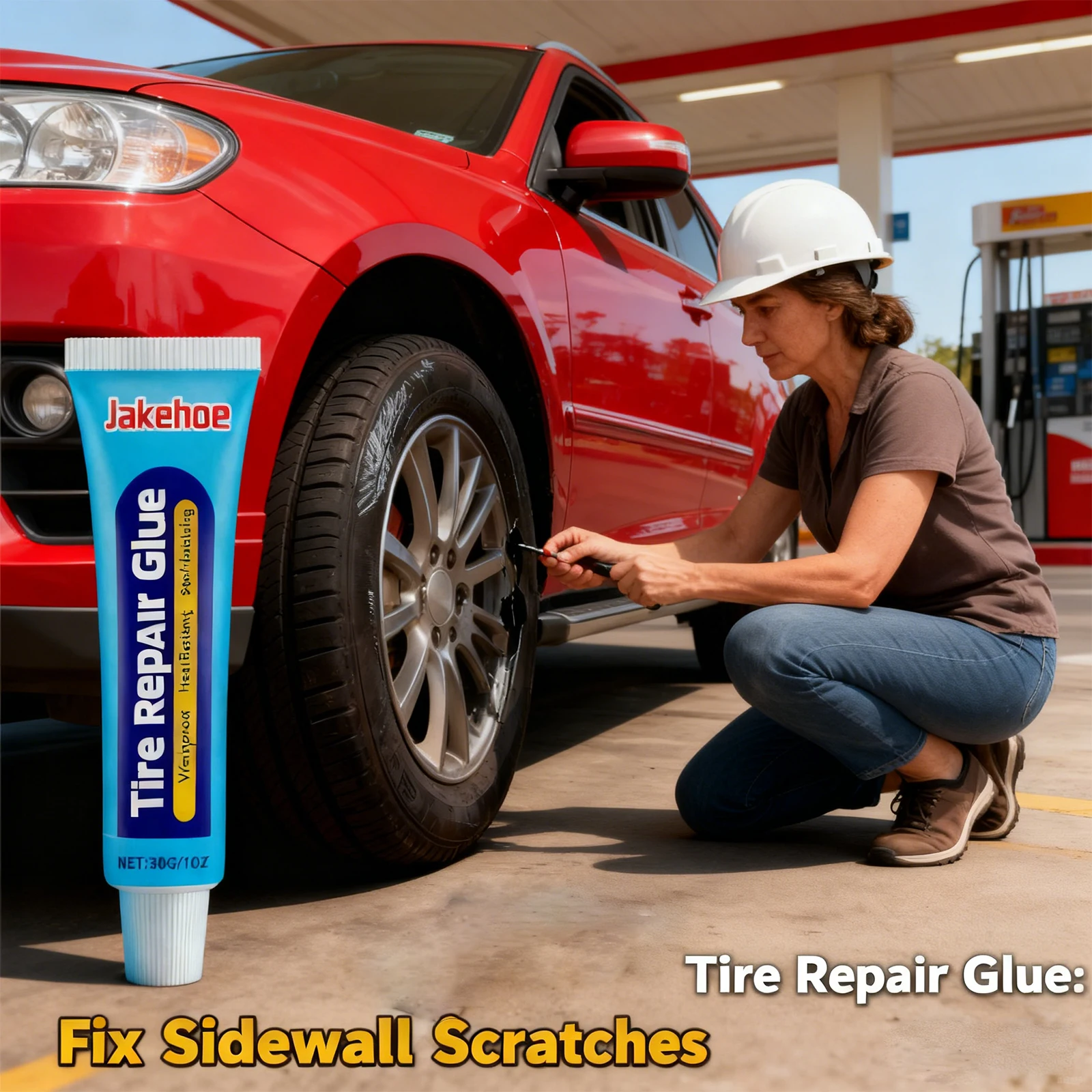 

Tire Repair Glue Quickly Repair Various Scratches Strengthen Tire Prevent Perforation Cracking Maintenance Tires Repair Adhesive