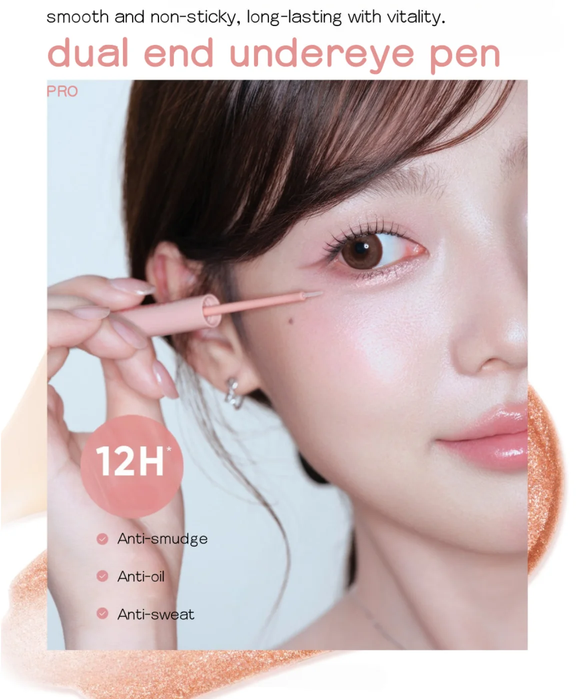 JUDYDOLL デュアルエンド アンダーアイ ペン シャドウ ハイライター マット ネイチャー 100% オリジナル メイクアップ コスメティック