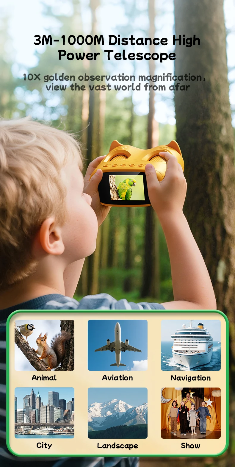 Mikroskop und Teleskop 2-in-1, optisches Lernspielzeug für Kinder, 2-Megapixel-HD-Kamera, Mikroskop mit 1000-facher Vergrößerung, Weihnachtsgeschenk. – Detail 6