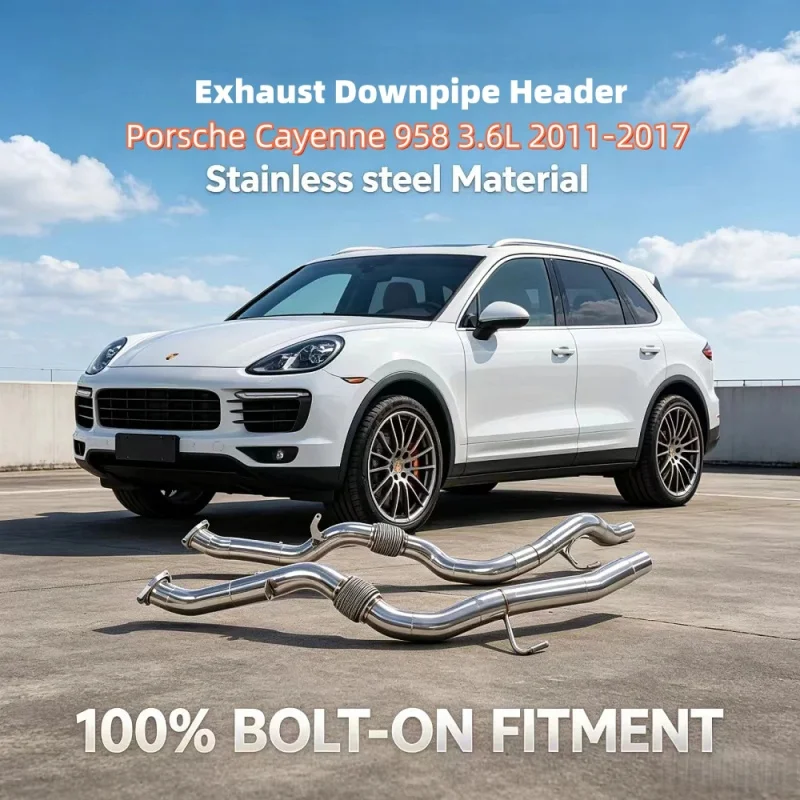 

Stainless Direct Downpipe Exhaust Head for Porsche Cayenne 958 3.6L 2011-2017 High-performance Car Exhaust Pipes Power Upgrade