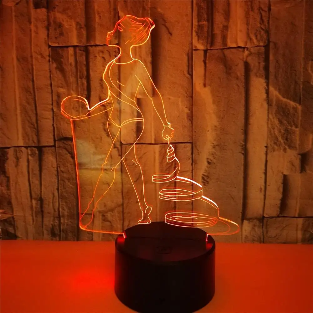 Figura gimnástica Nighdn luz Led nocturna para niños, Lámpara USB, mesita de noche, decoración de habitación, regalo de cumpleaños de Navidad para