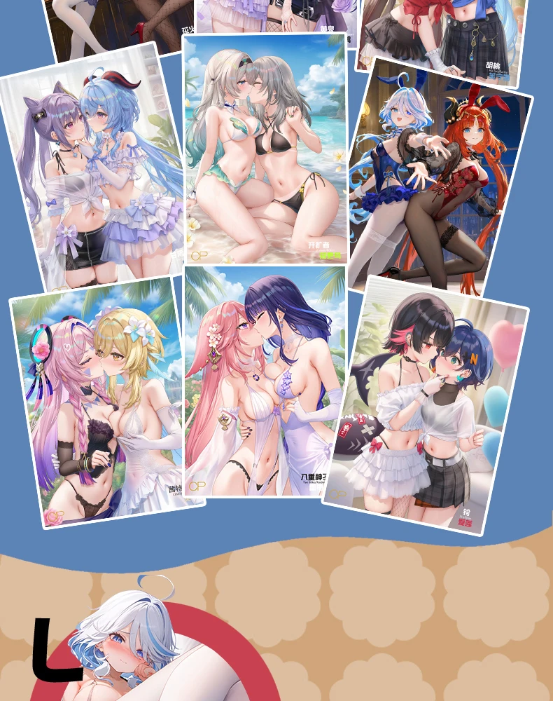 New A5 Size  Twins Twin Dreams Goddess Waifu Card Board - Doujin Booster Box Rare LSP SSP SSR - Collectible Hobby Game Card Toy