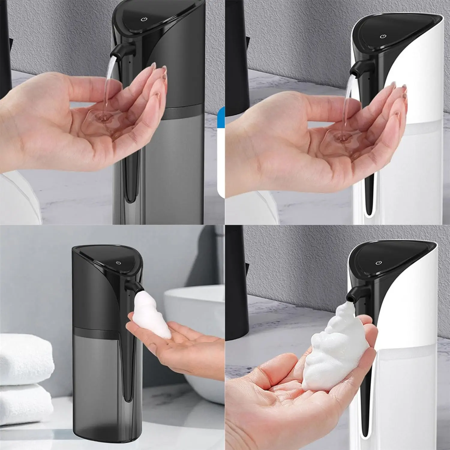 Dispenser Sabun Busa Sensor Cerdas Otomatis Penuh Tanpa Sentuhan untuk Pencuci Tangan