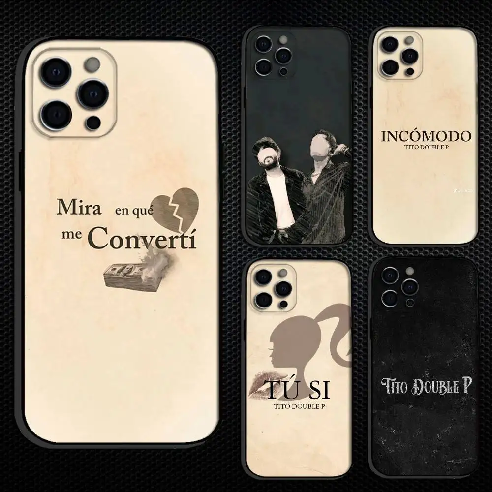 

E-EL LOKERON Tito Double P Phone Case For iPhone 16,15,14,13,12,11 Plus,Pro Max, Others Soft Black Cover