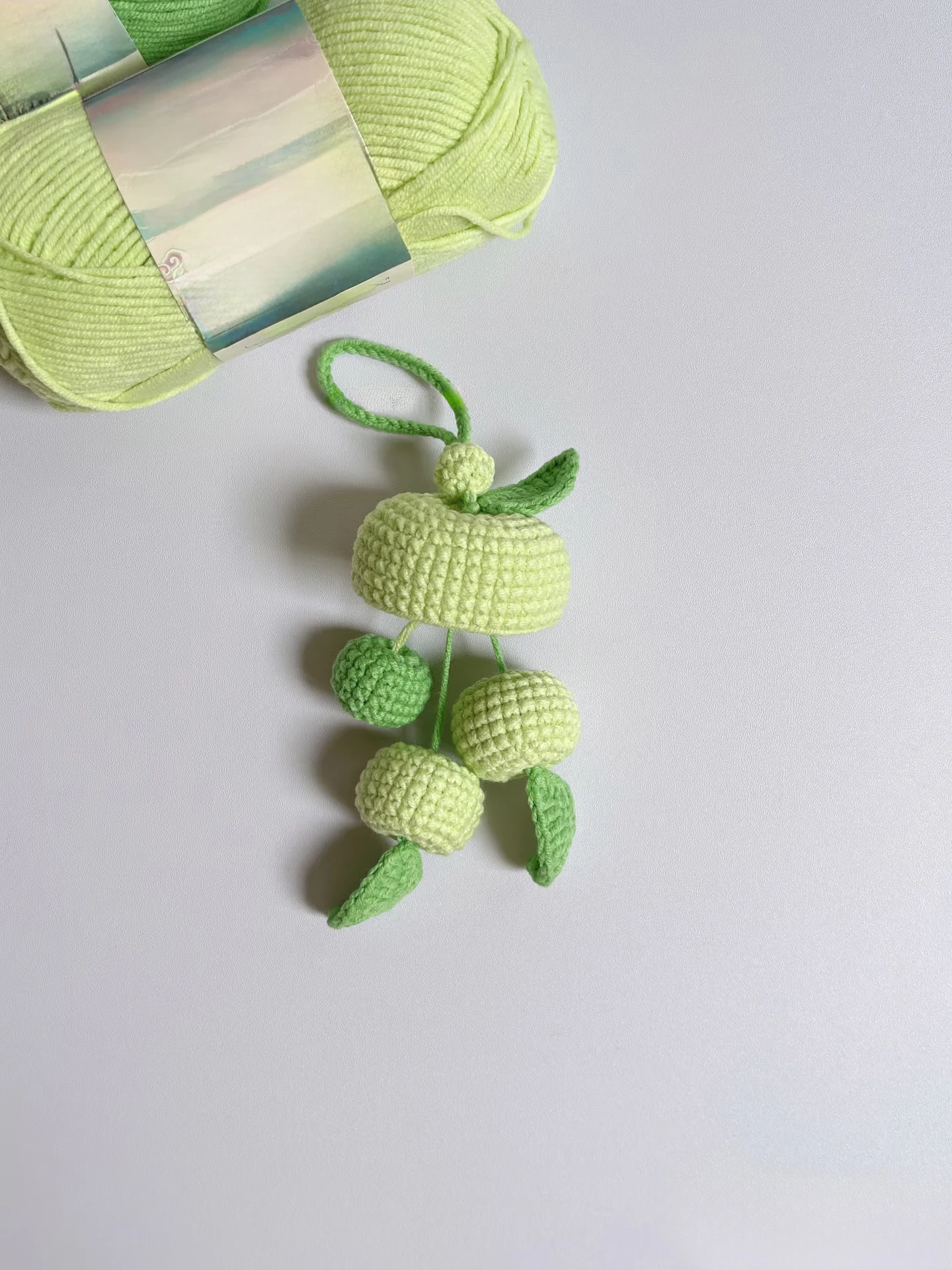 Handmade  Wind Chime Crochet DIY Material Kit Car Hanging Decoration Keychain Gift Time Killer Wool Yarn Crafts
