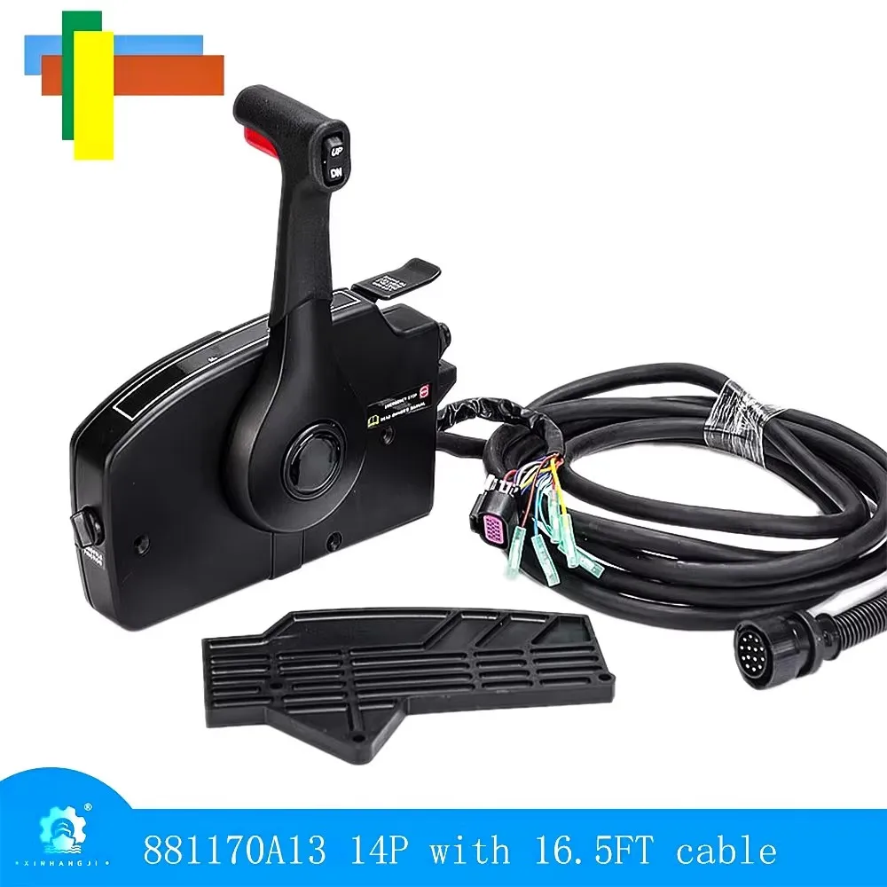 

Remote Control Box 881170A13 for Mercury Outboard ,Side Mount (Power Trim) 14Pin with 16.5FT Wire Harness
