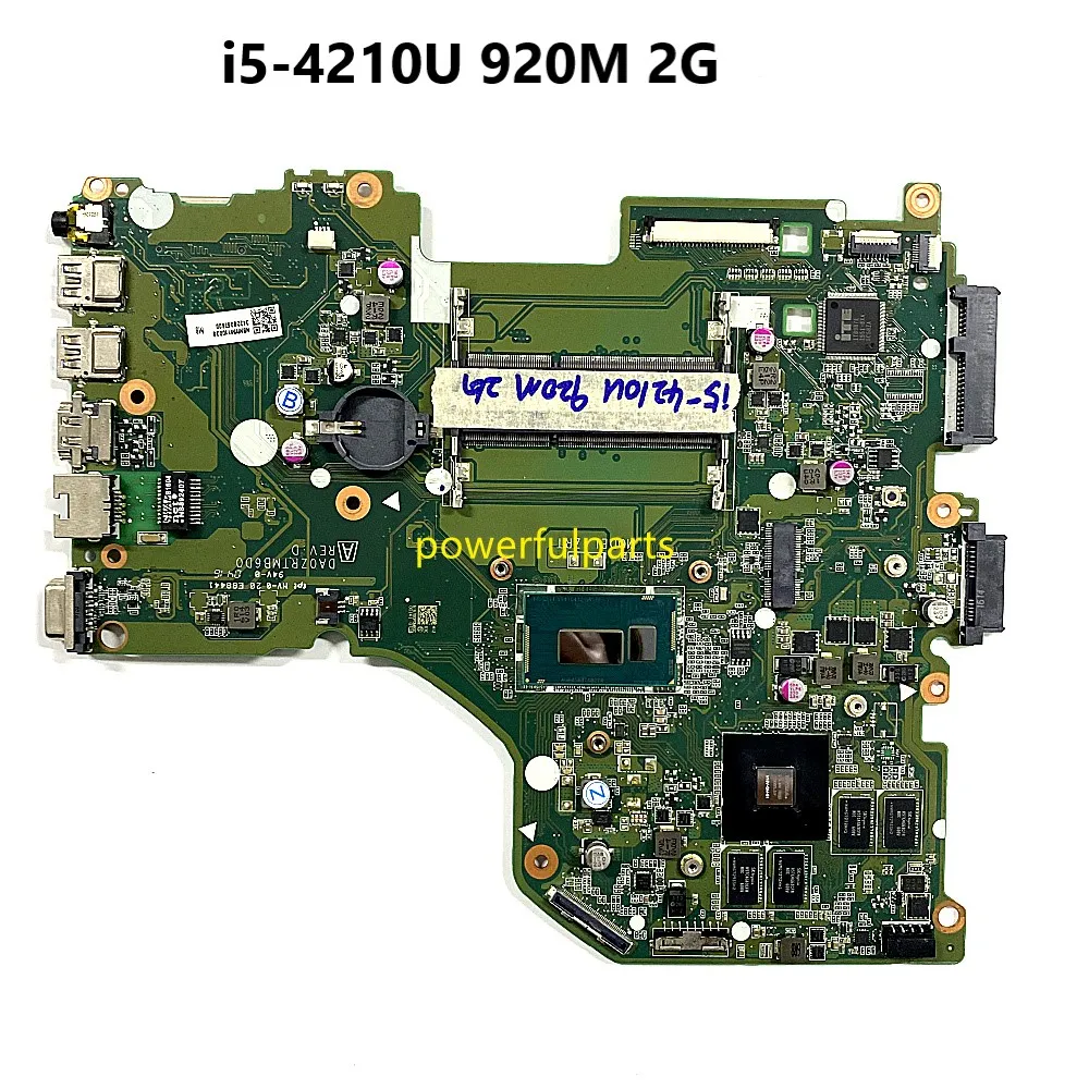 

100% Working For Acer ASPIRE E5-573 E5-573G Motherboard i5-4210U Cpu+ Graphic 920M 2G NBMVM11003 DA0ZRTMB6D0 Tested Ok