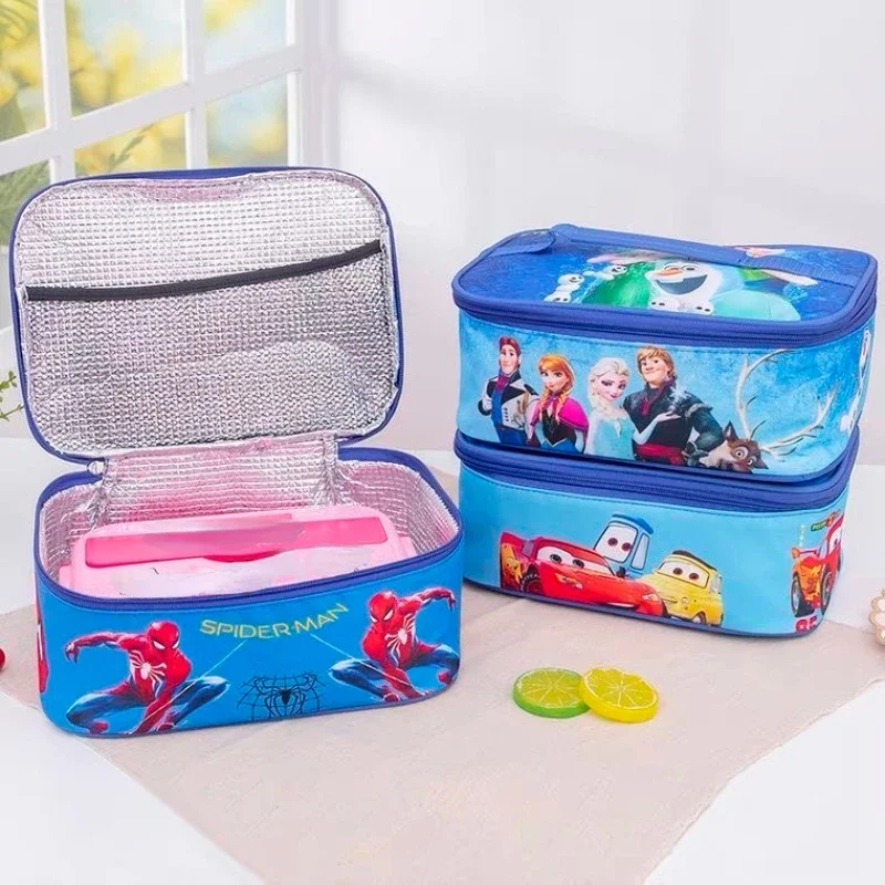 Disney congelado armazenamento bagozen elsa cartoon spiderman carros ponto bonito lancheira saco congelado churrasco bolsa sacola ao ar livre