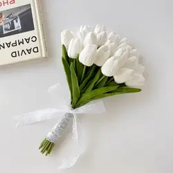 Ramos de boda hechos a mano, flor nupcial, regalos de fiesta de boda, accesorios de boda, flores, perlas con cinta, 2024