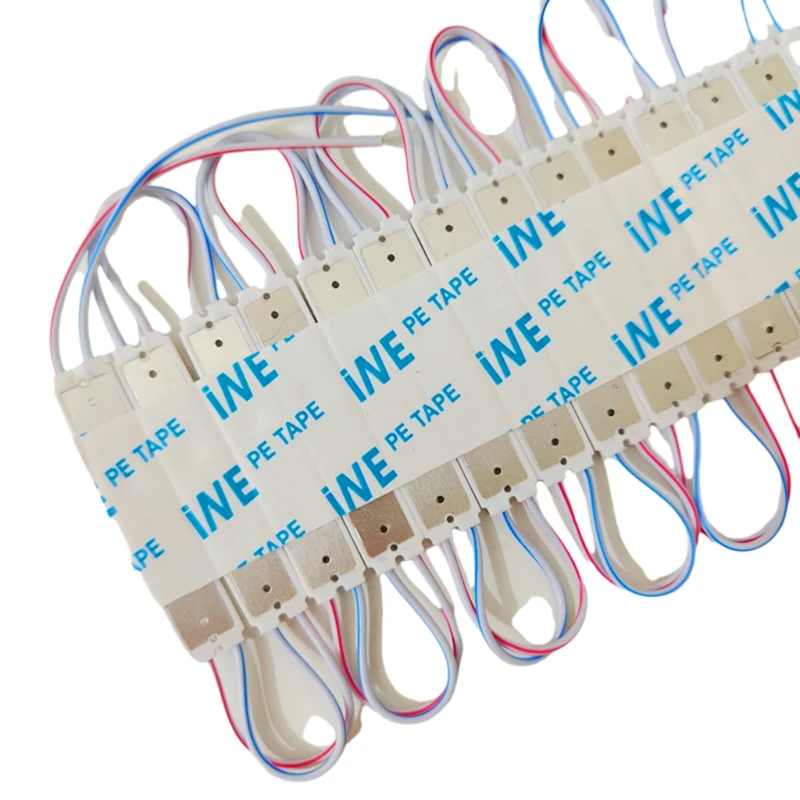200 Buah Modul LED DC12V Putih Dingin 10000K 1.5W Lampu Strip Modul untuk Tanda Iklan Huruf dengan Perekat di Bagian Belakang