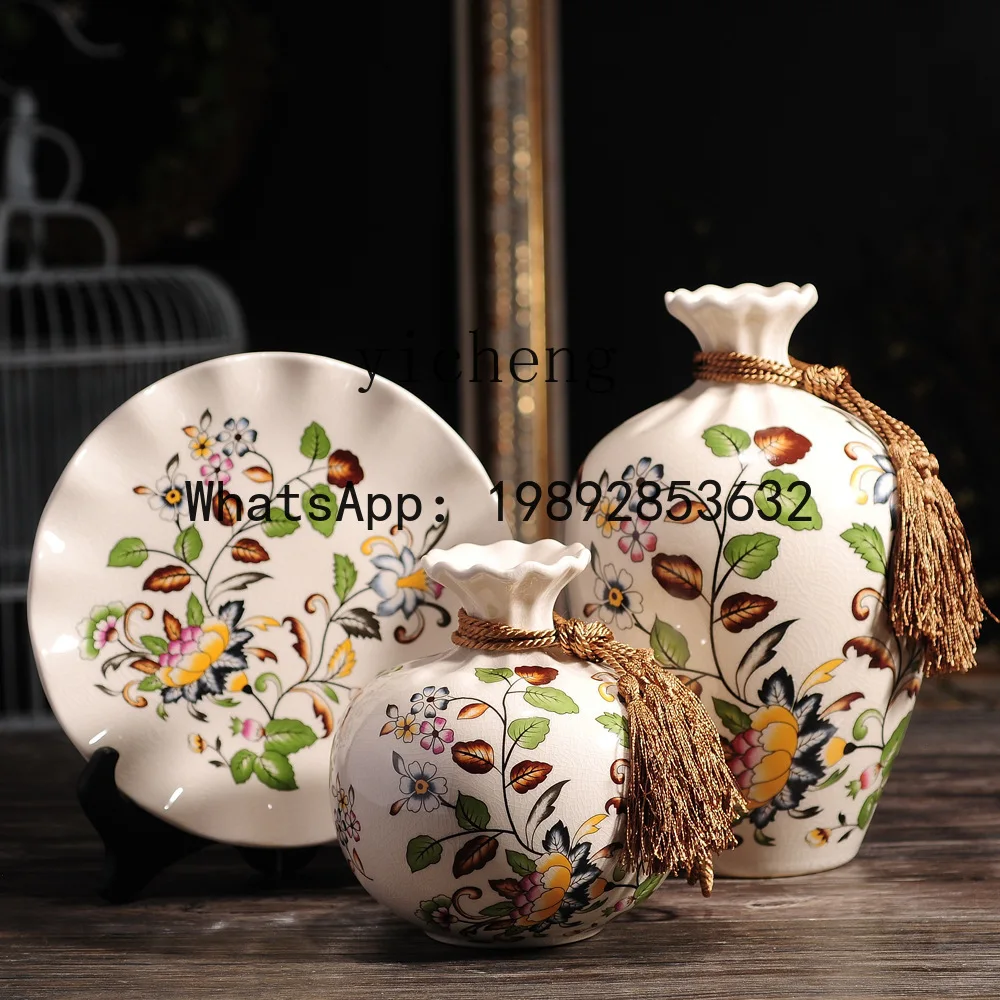 ceramic vase home hotel clubhouse decoration white porcelain flower arrangement crafts living room decoration