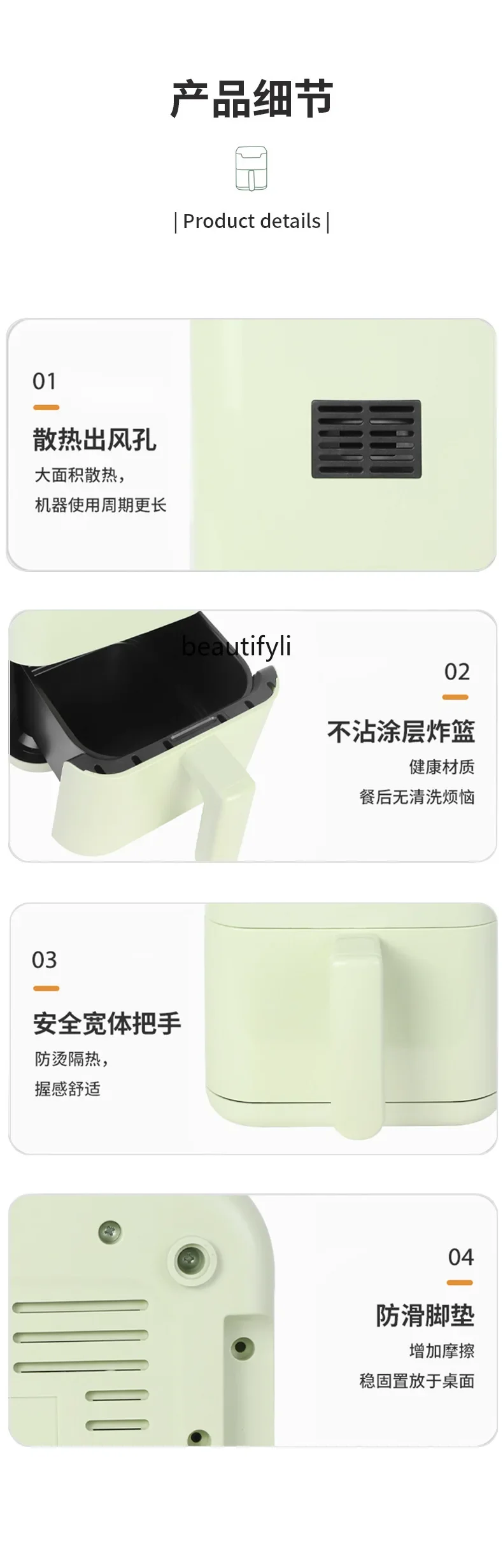 Air fryer household large capacity toaster French fries machine smt61