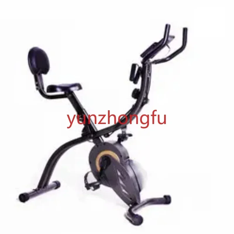 

Exercise Bike Folding Stationary Bike Magnetic Recumbent 3-in-1 Cycling Slim Bike with Arm Resistance Bands & LCD Monitor