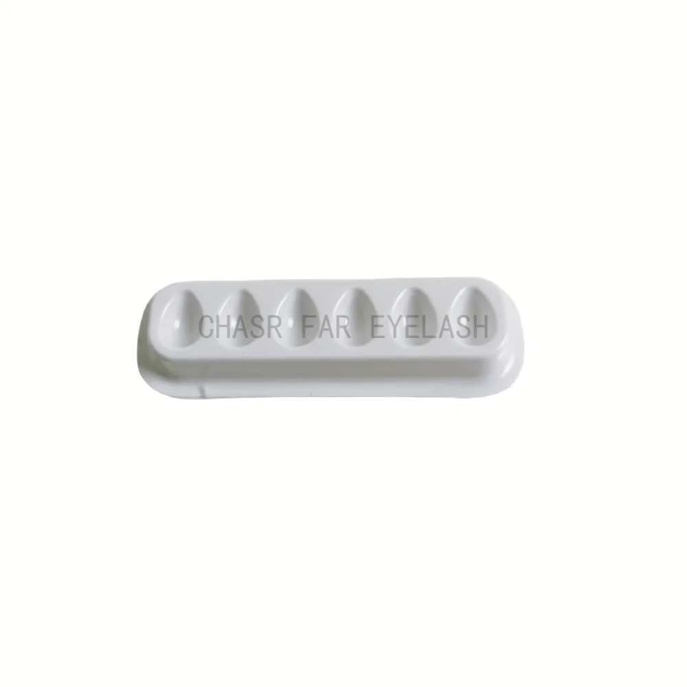 50 Stück = 1 Box Selbstklebende Wimpernverlängerungs-Klebertrays mit Fächern für Fächerwimpern, Private Label verfügbar