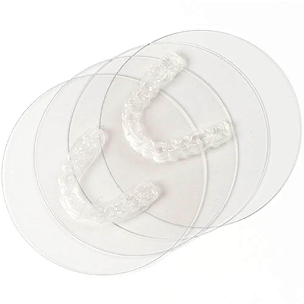 Round Soft Thermoforming Dental Oral Teeth Tooth Whitening Trays Bleaching Anti Snoring Grinding Mouth Guard Care Mold Sheet