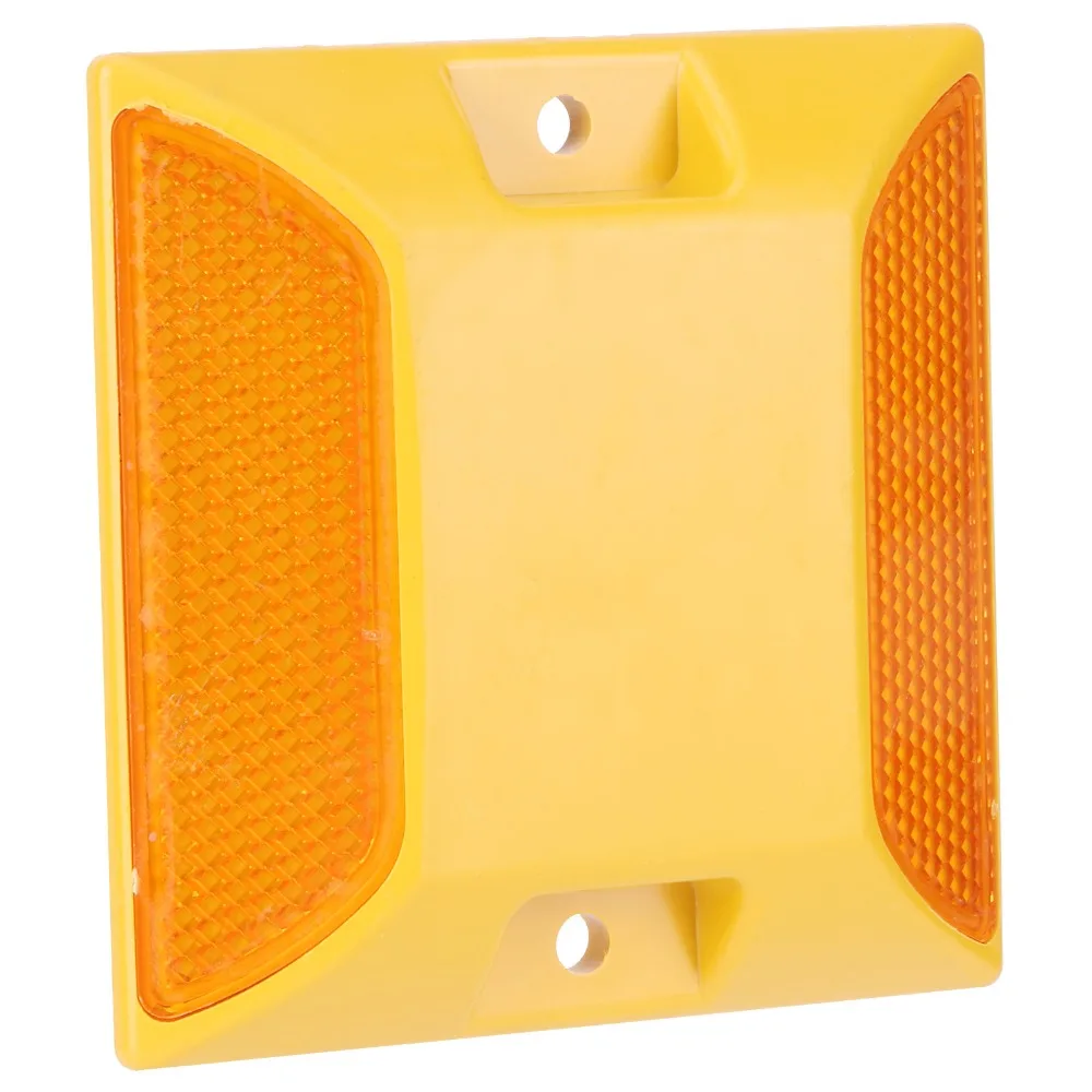 10PCS Durable Double Yellow Road Reflectors Plasticl Universal Pavement Markers Reflective Compact Stud Markers