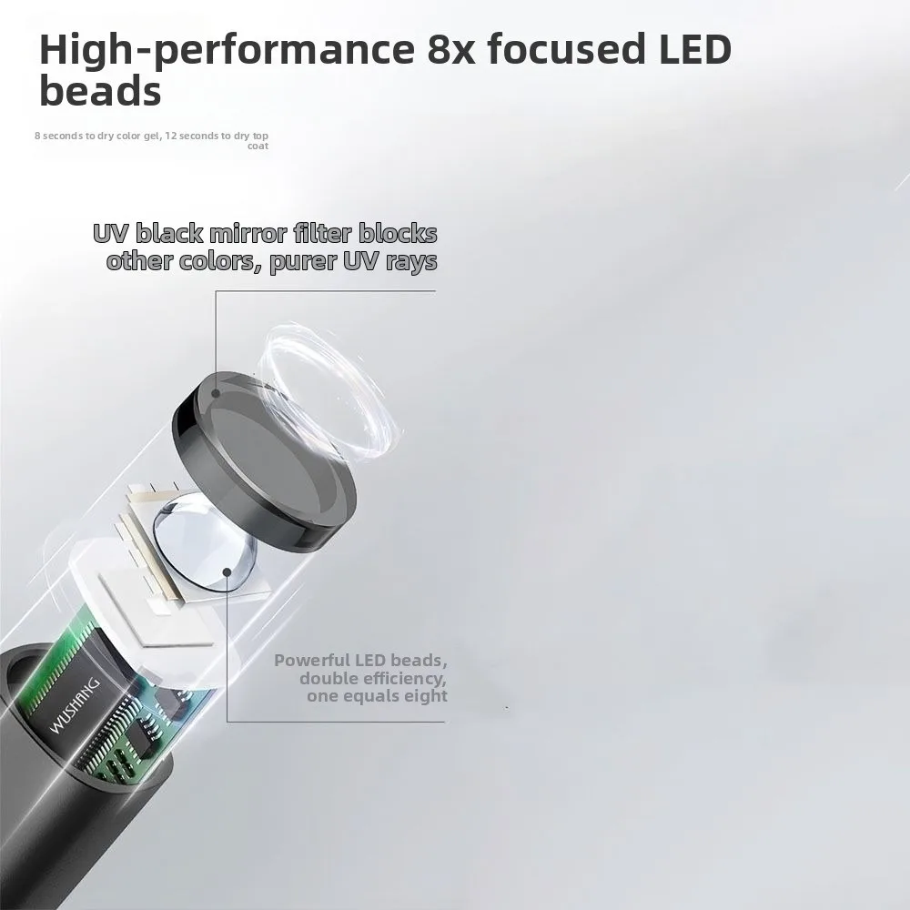 Unghie in gel per asciuga unghie in stile penna UV portatile con display a LED Luce UV Mini lampada per unghie portatile a polimerizzazione rapida Strumenti per nail art