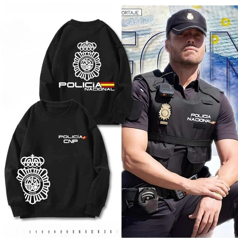 

Spanish National Security Agency National Guard Print Autumn and Winter Crew Neck Sweater Men's and Women's Casual Sweatshirt