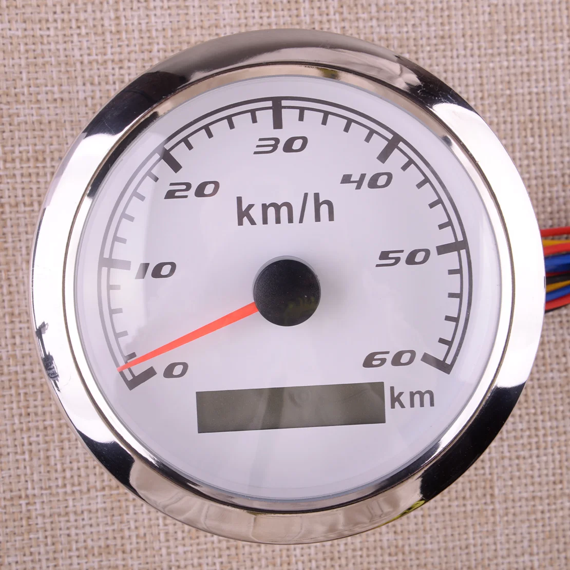 85mm Gauge Speedometer Mile Counter Tacho Meter 0-60km/h for Car Truck Bus Motorcycle Yacht Boat 12V/24V Universal