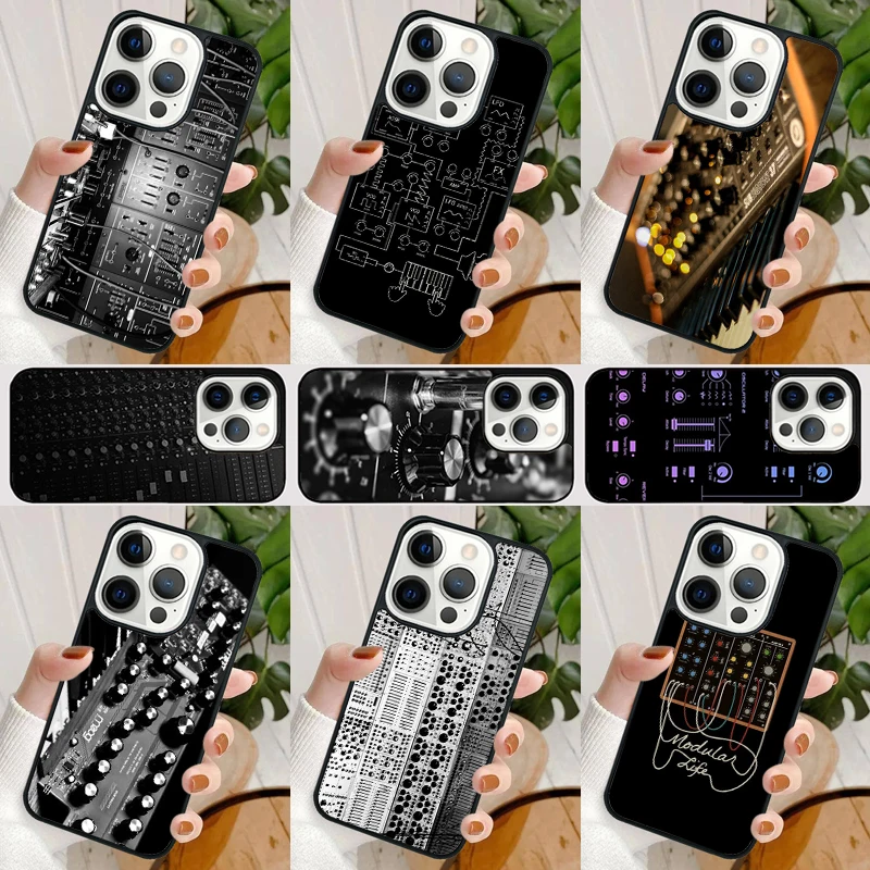 Vintage Synth Synthesizer Phone Case For iPhone 16 15 SE2020 14 Max 6 7 8 Plus 11 12 13 Pro Max Mini Phone Cover coque