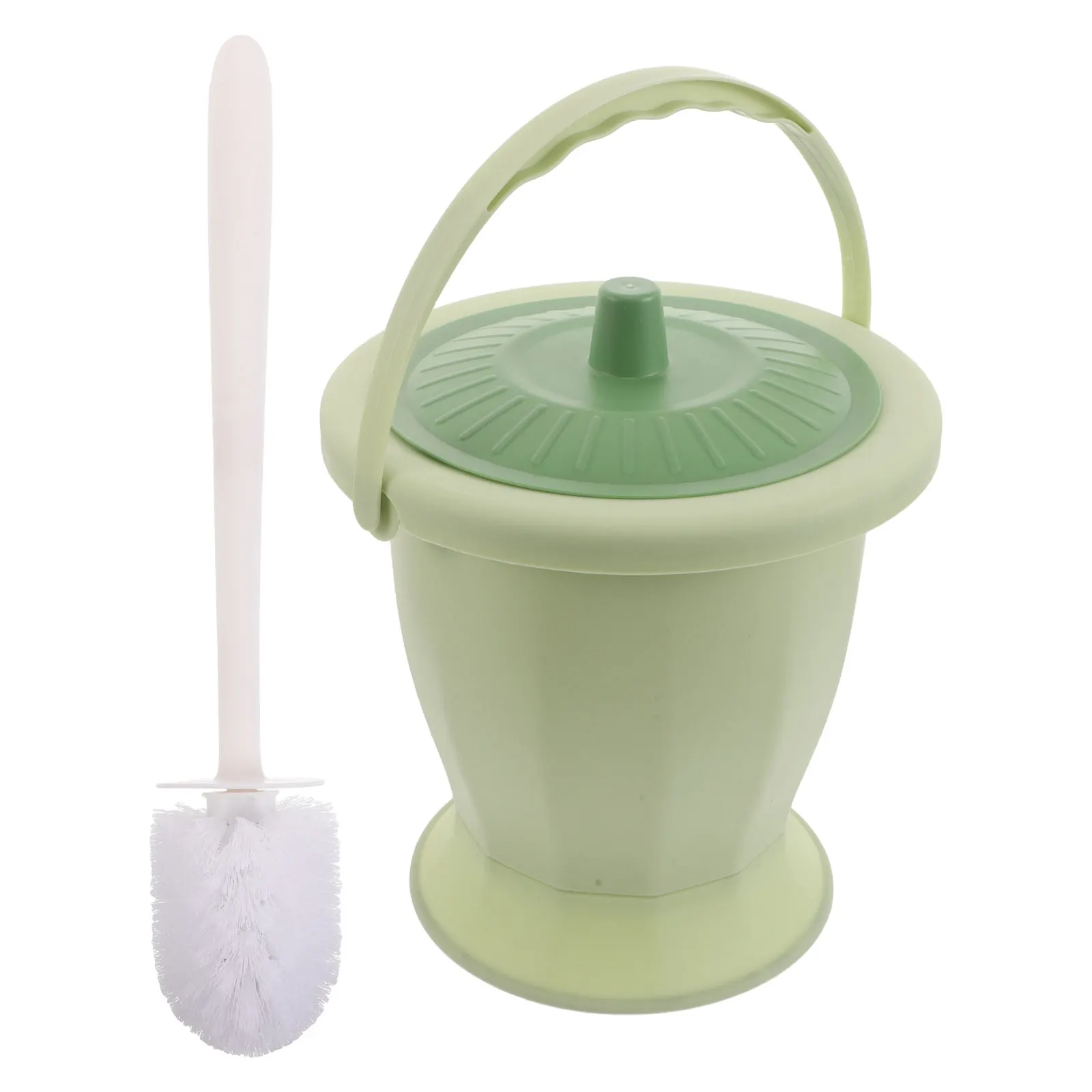 

Портативный туалет-ведро для взрослых, для спальни, аварийный, с герметичной крышкой, щеткой для чистки, для пожилых людей, для дома