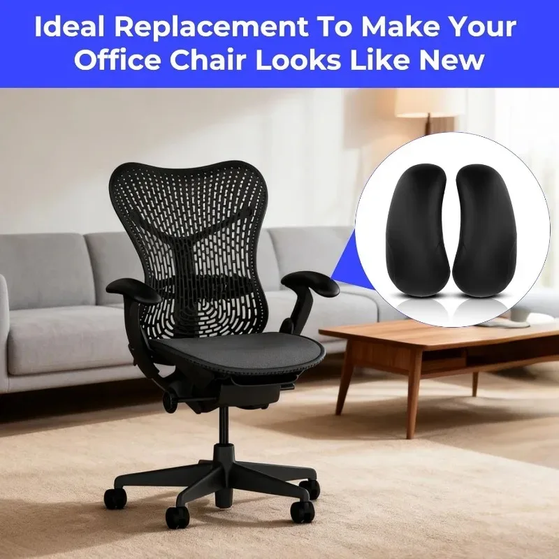 1Pair Black  Arm Pads Caps Armrest Pads Replacement for Herman Miller Mirra 1 Office Chair