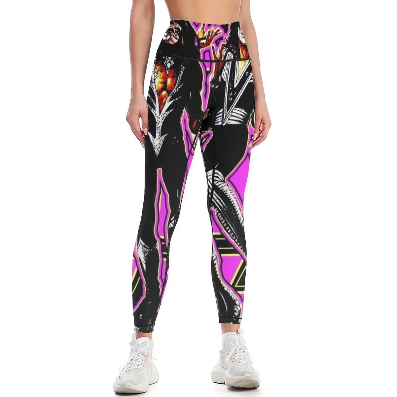 

Classic Rock Vintage Kiss Destroyer Purple Leggings Fitness clothing Sports female gym wear Womens Leggings