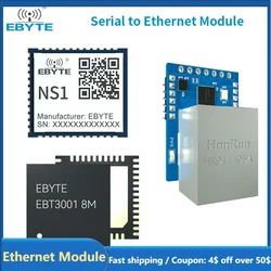 EBYTE 이더넷 모듈, TTL 레벨 to RJ45 이더넷 모드버스 게이트웨이, MQTT 동적 IP, 저전력 소비, NT1-B, NT1, NS1, EBT3001