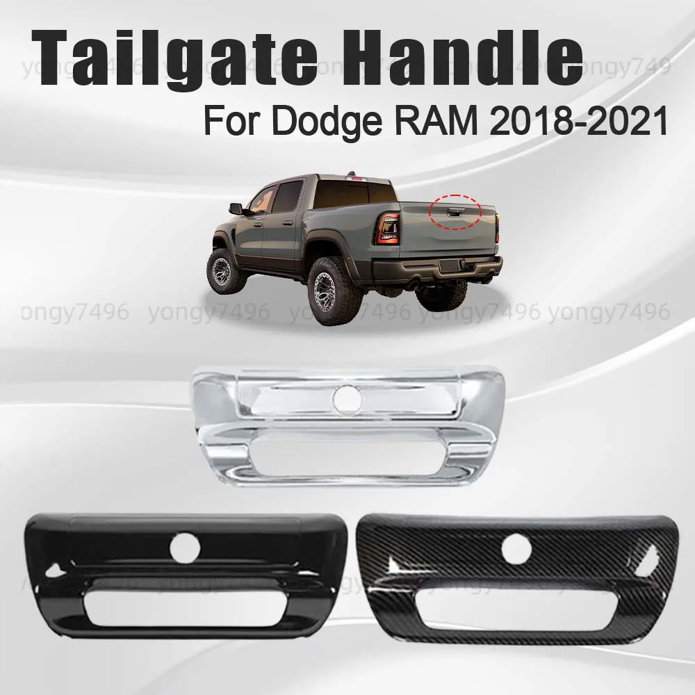 

Ручка задней двери для Dodge RAM 2018 2019 2020 2021, внешние аксессуары для украшения ручки задней двери автомобиля, глянцевый черный