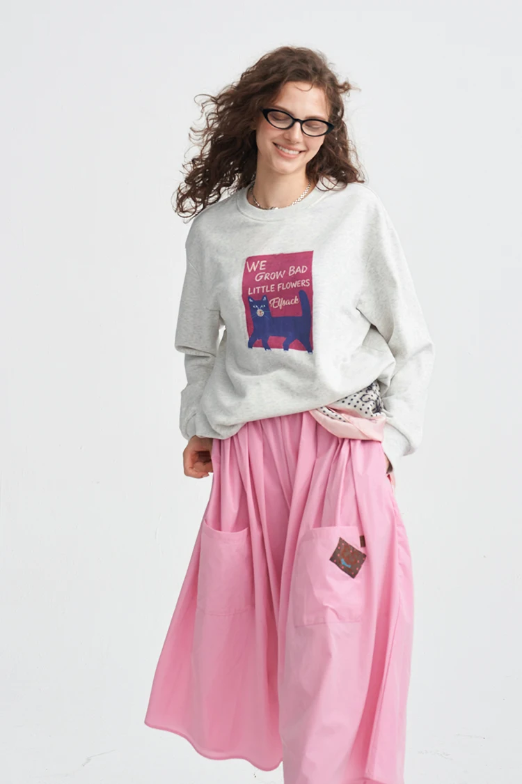 ELFSACK Damen-Sweatshirt mit Grafik- und Slogan-Print, Alltags-Outdoor-Oberteil – Detail 9