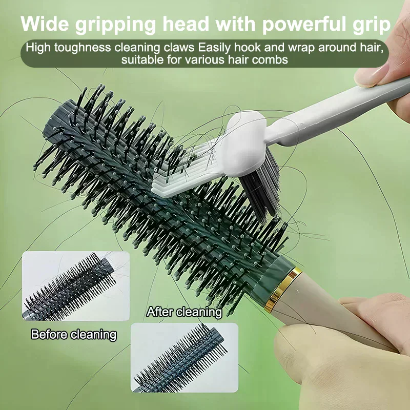 /Kuz/2 In 1 Hair Brush Cleaning Tool, Comb Cleaning Brush, Portable Hair Brush Cleaner Rake, Hairbrush Cleaner Solution