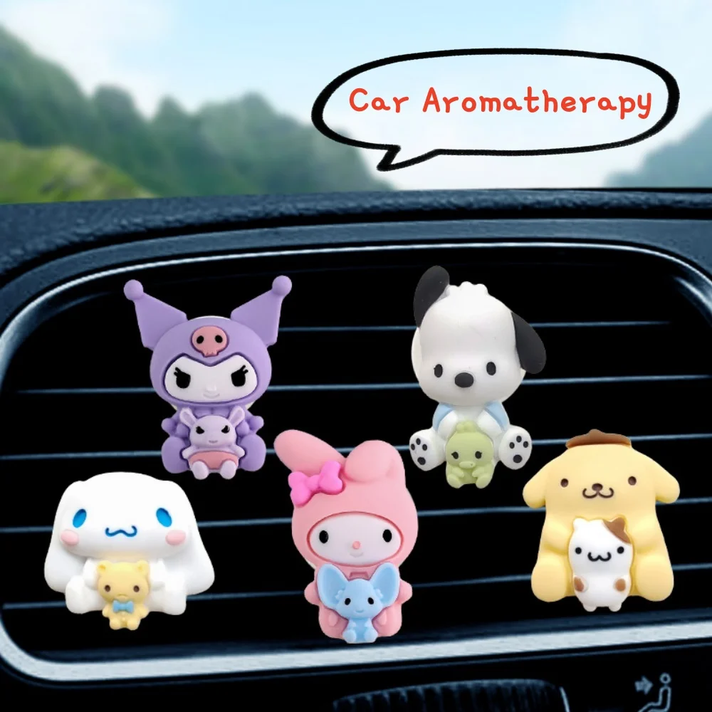 

Kawaii Mymelody Kuromi Cinnamoroll Sanrio автомобильное воздуховыпускное отверстие аромат украшение Pompompurin Pochacco автомобильное украшение для ароматерапии