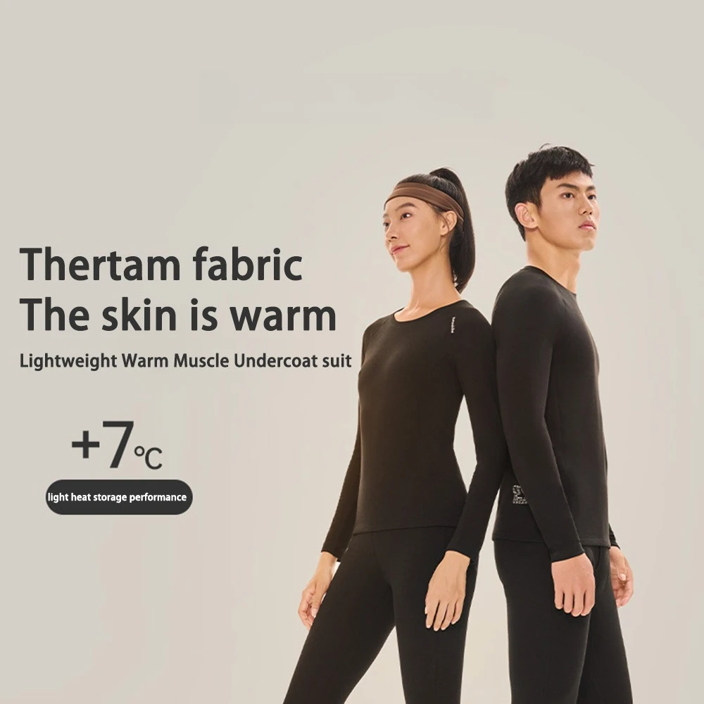 

Thermal Underwear Therm fabric skin friendly and lightweight warm muscle bottom suit set