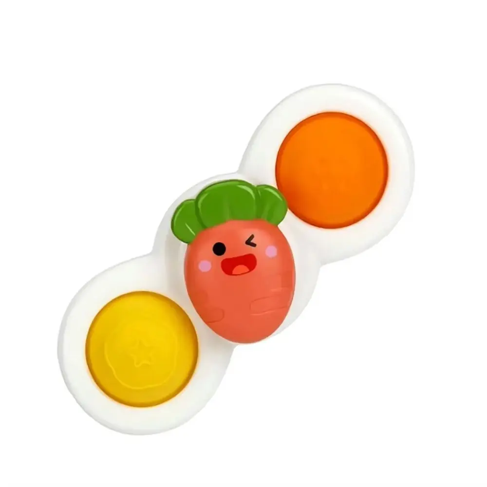 Diseño de dibujos animados de aprendizaje, ventosa con función giratoria, Base de ventosa Montessori, Spinner de dedo, juego de agua giratorio de dibujos animados