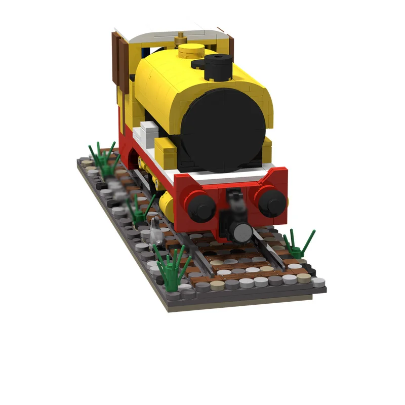 Popular Anime Model MOC Building Bricks Double-Section Steam Locomotive Modular Technology Children Holiday Gifts Assemble Toys