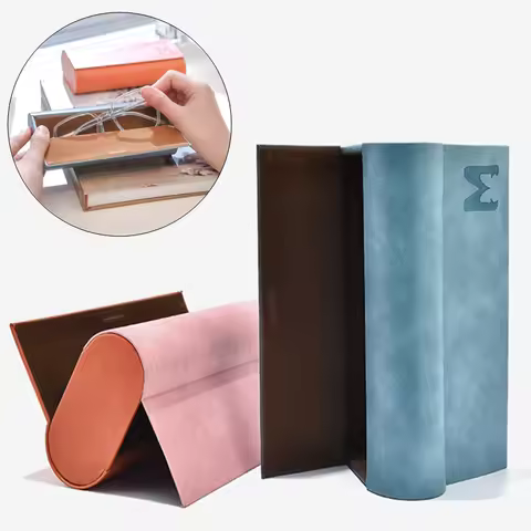 1 fashionable double-layer glasses case - portable and durable frame, scratch resistant blue or orange storage box